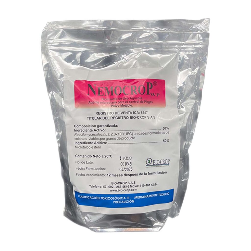 NEMOCROP® W.P. PLUS – Nematicida biológico para control natural de nematodos